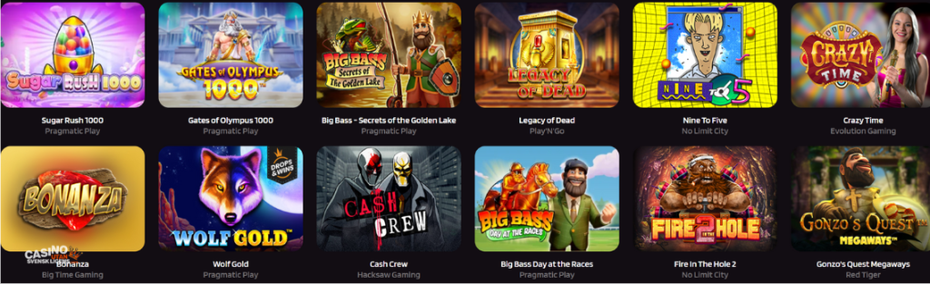 Spelutbud hos Prontobet